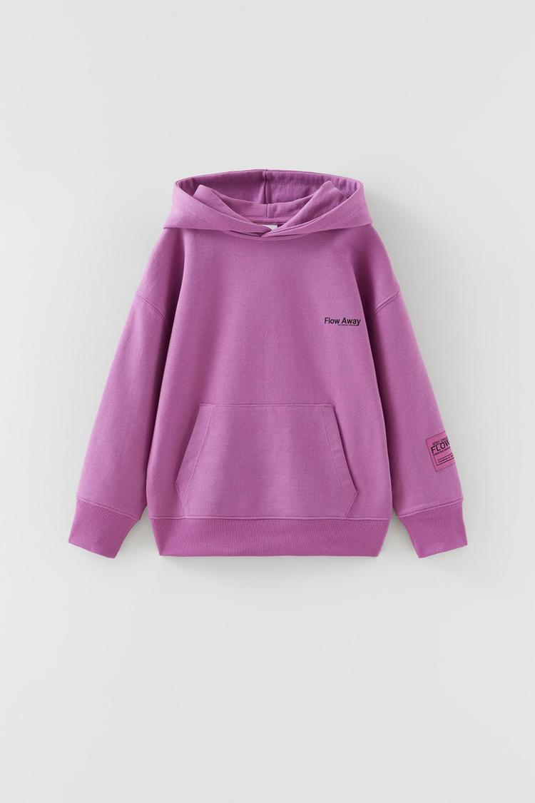 FLOW AWAY HOODIE Pink Mauve ZARA United Kingdom